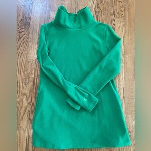 Dudley Stephens Cobble Hill turtleneck, Kelly Green, XS, made in the USA, terry